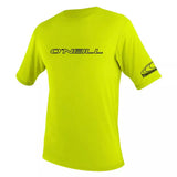 O'Neill Youth Basic Skins UPF50+ Short Sleeve Shirt Lime Kids Rashguard – Image 1