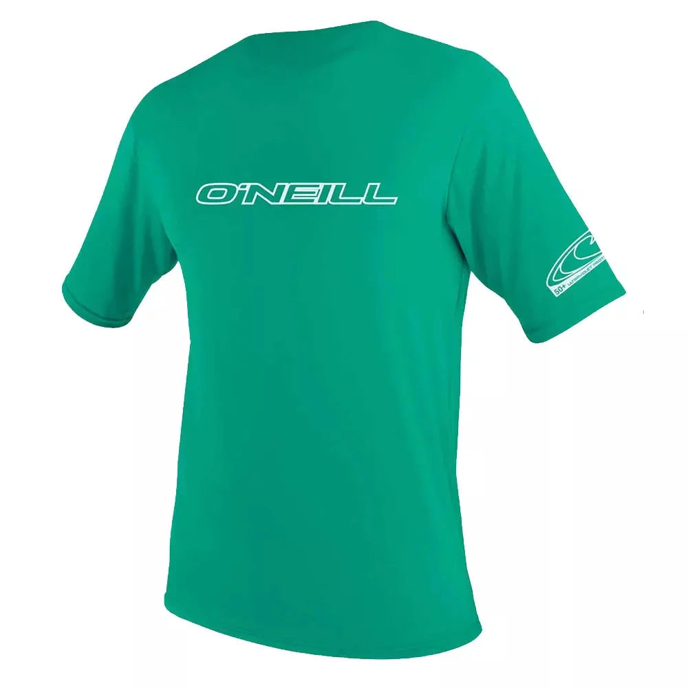 O'Neill Youth Basic Skins UPF50+ Short Sleeve Shirt Seaglass Kids Rashguard – Image 1
