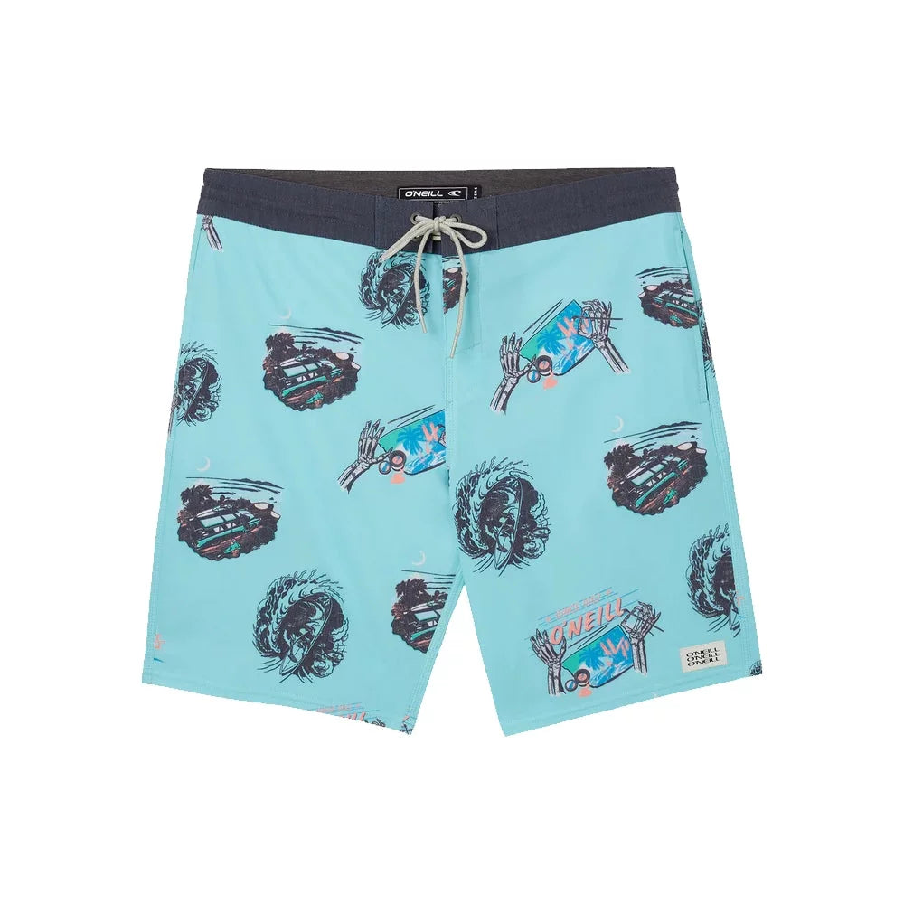 O'Neill Youth Rail To Rail Cruizer 16" Boardshort Turquoise Mens Boardshorts – Image 1