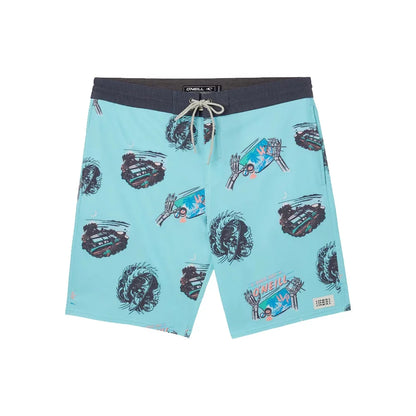 O'Neill Youth Rail To Rail Cruizer 16" Boardshort Turquoise Mens Boardshorts – Image 1