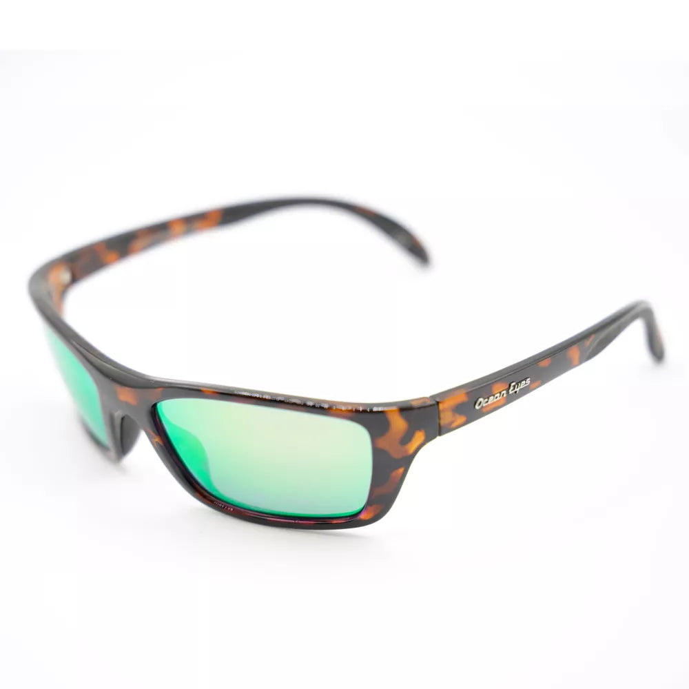 Ocean Eyes Tito Polycarbonate Sunglasses Shiny Tortoise/Green Mirror