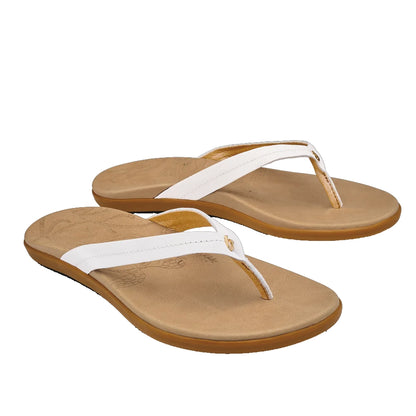 Olukai Women's Honu Sandal Bright White/Golden Sand 9