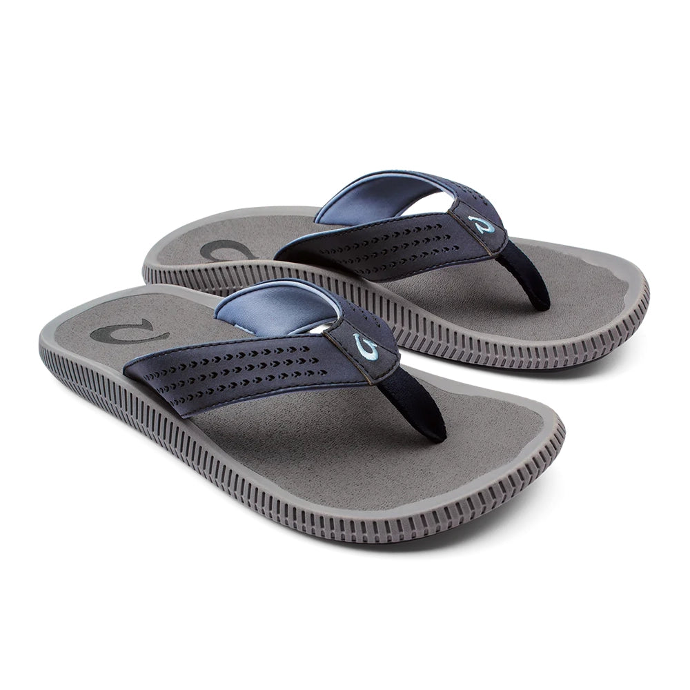 OluKai Men's Ulele Sandal Blue Depth/Charcoal 8