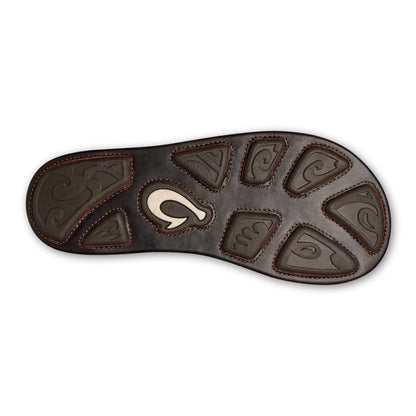 Olukai Hikianalia Tan / Dark Java Men’s Leather Beach Sandals Mens Sandals – Image 3