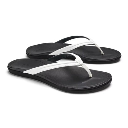 Olukai Ho'Opio Malua White Womens Sandals – Image 3