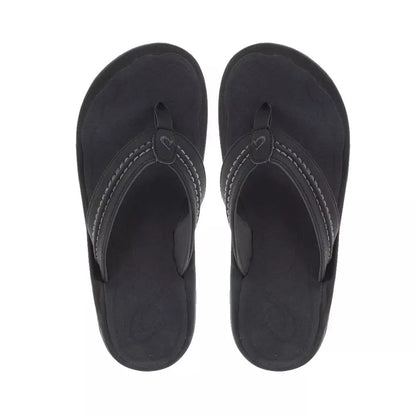Olukai Hokua Sandals Black/Dark Shadow Mens Sandals – Image 1