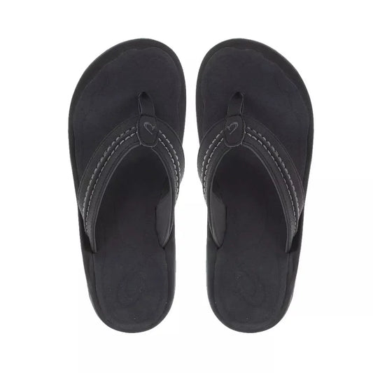 Olukai Hokua Sandals Black/Dark Shadow Mens Sandals – Image 1