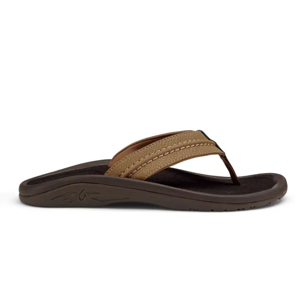Olukai HOKUA Tan/Tan Mens Sandals – Image 1