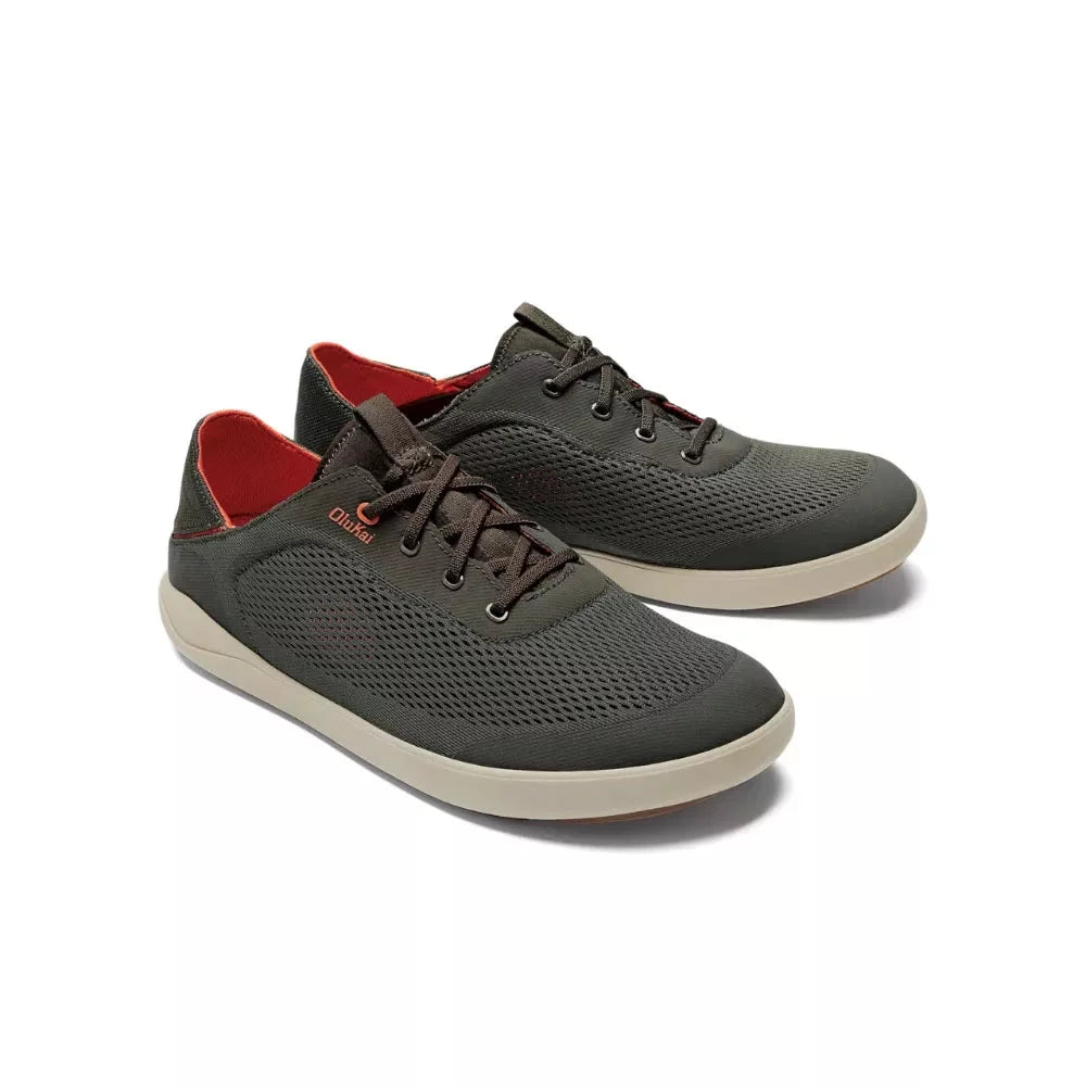 Olukai Men's Moku Pae Boat Shoes Island Salt/Koi Mens Shoes – Image 1