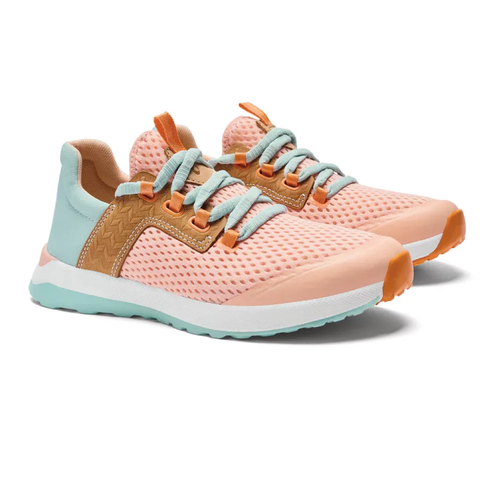 Olukai Wailuku Atheltic Sneakers Peach/Swell Womens Shoes – Image 1