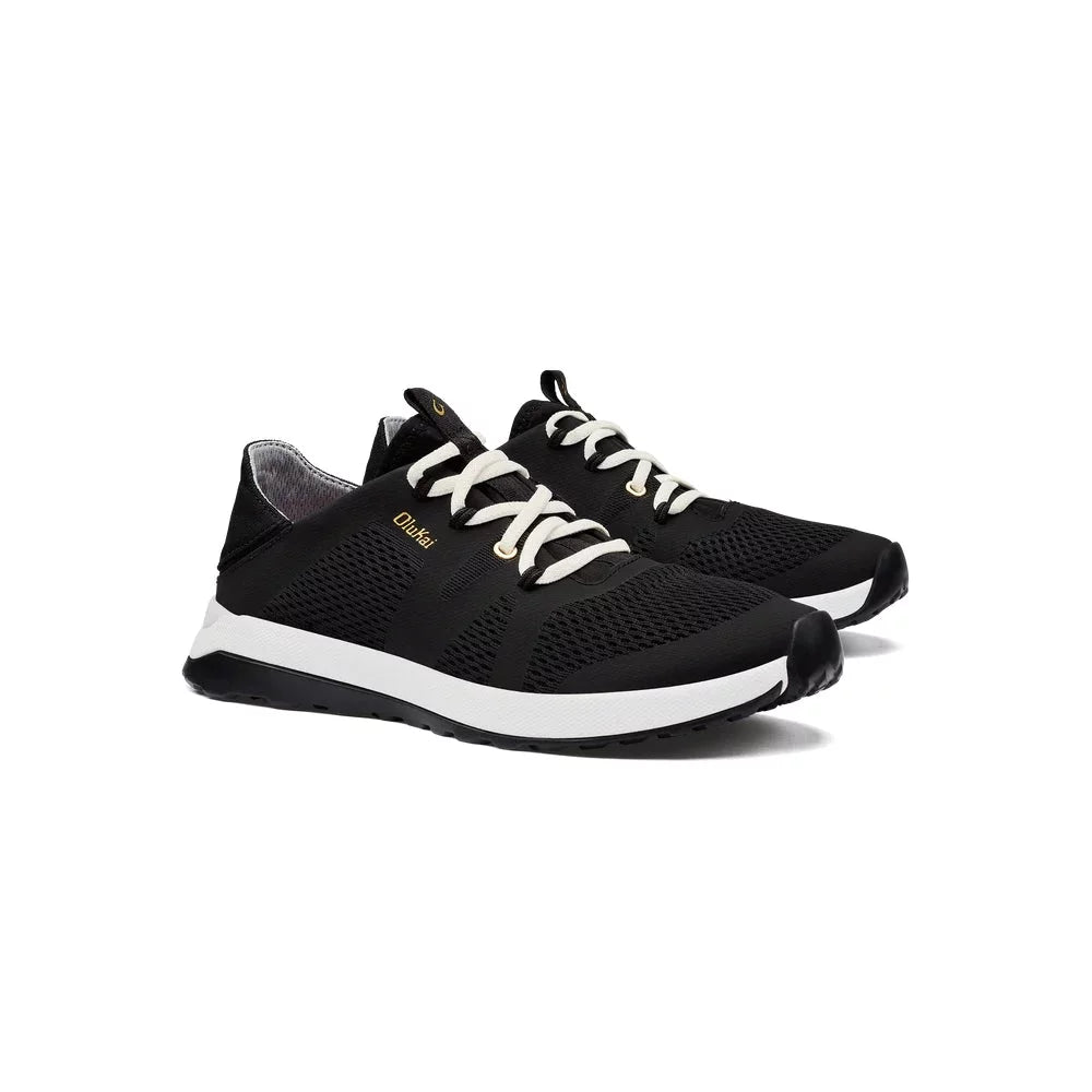 Olukai Women's Huia Athleisure Sneakers Black Womens Shoes – Image 1
