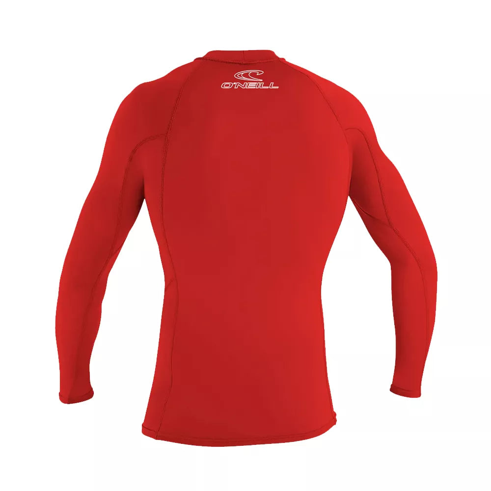 O'Neill Basic Skins UPF50+ Long Sleeve Rash Guard Red Medium