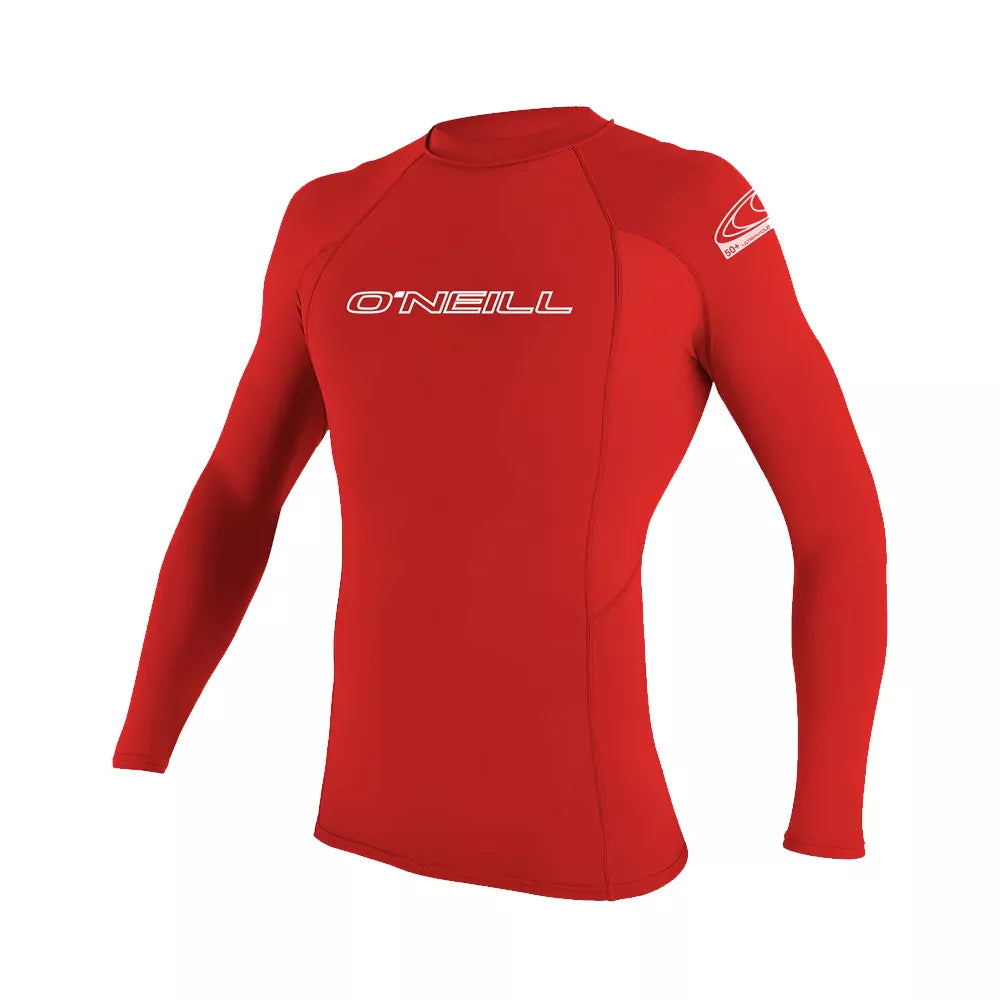 O'Neill Basic Skins UPF50+ Long Sleeve Rash Guard Red Medium