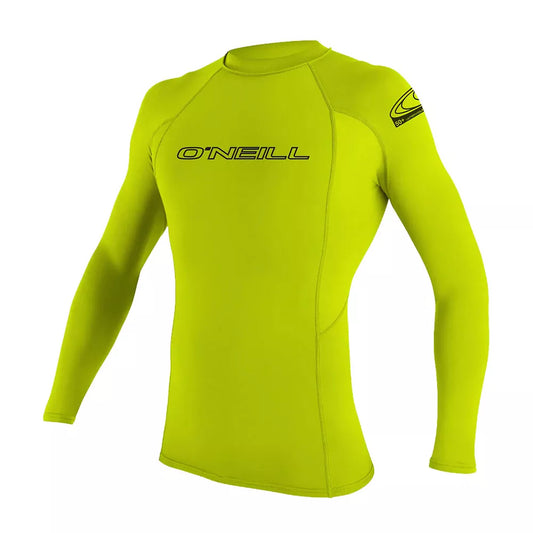 O'Neill Youth Basic Skins Long Sleeve Fitted Sun Shirt Lime 10