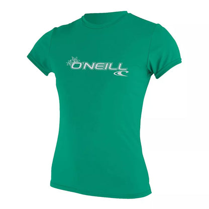 O'Neill Women's Basic Skins UPF 50+ Short Sleeve Sun Shirt Seaglass XS