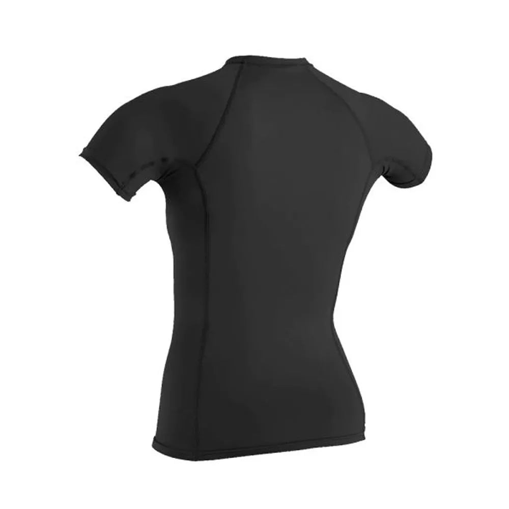 O'Neill Women's Basic Skins UPF 50+ Short Sleeve Rashguard Black XS