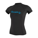 O'Neill Women's Basic Skins UPF 50+ Short Sleeve Rashguard Black XS