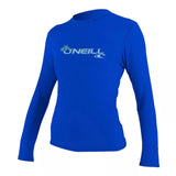 O'Neill Women's Basic 50+ UPF Long Sleeve Sun Shirt Tahitian Blue Large