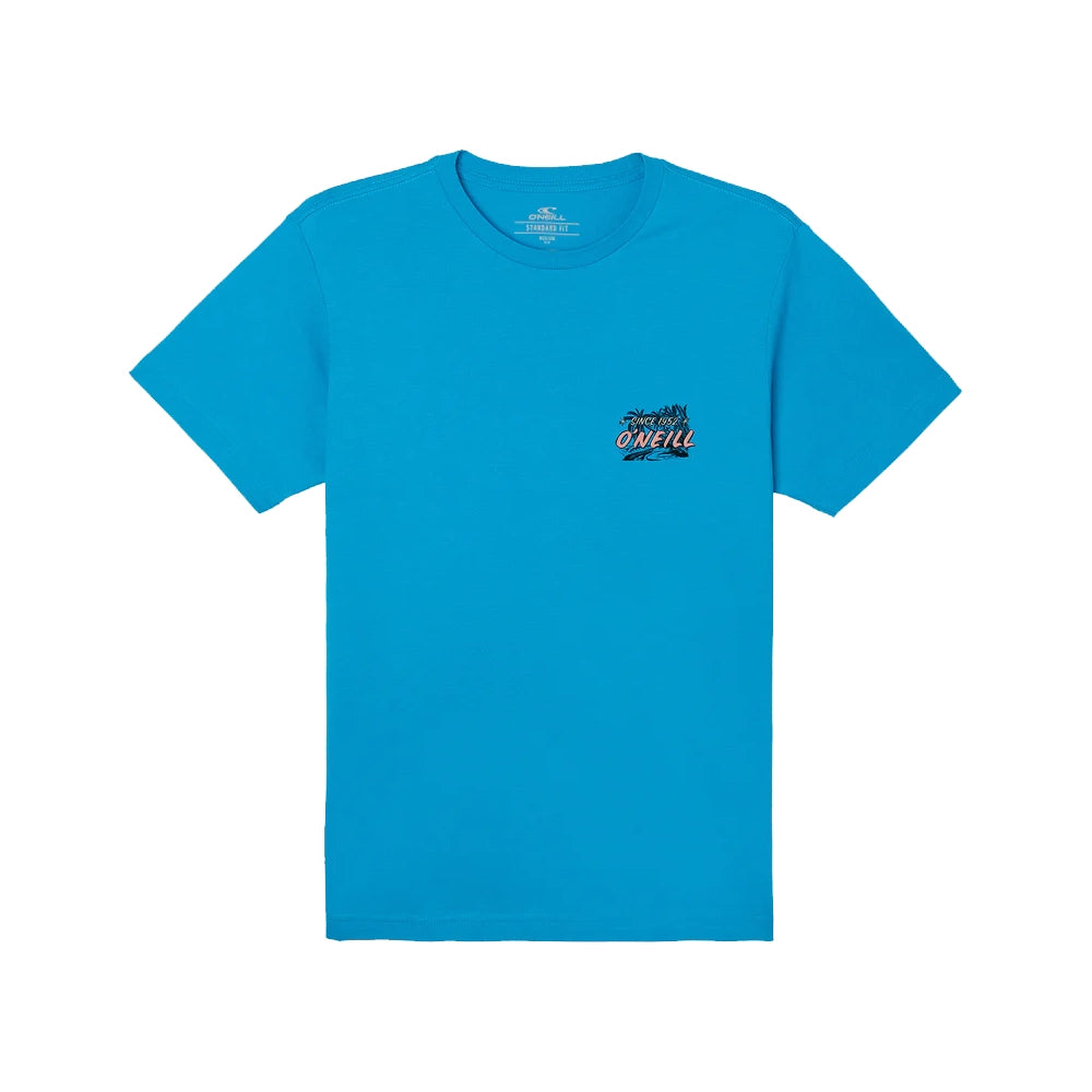 O'Neill Lined Up Artist Series Short Sleeve Tee Electric Blue Small