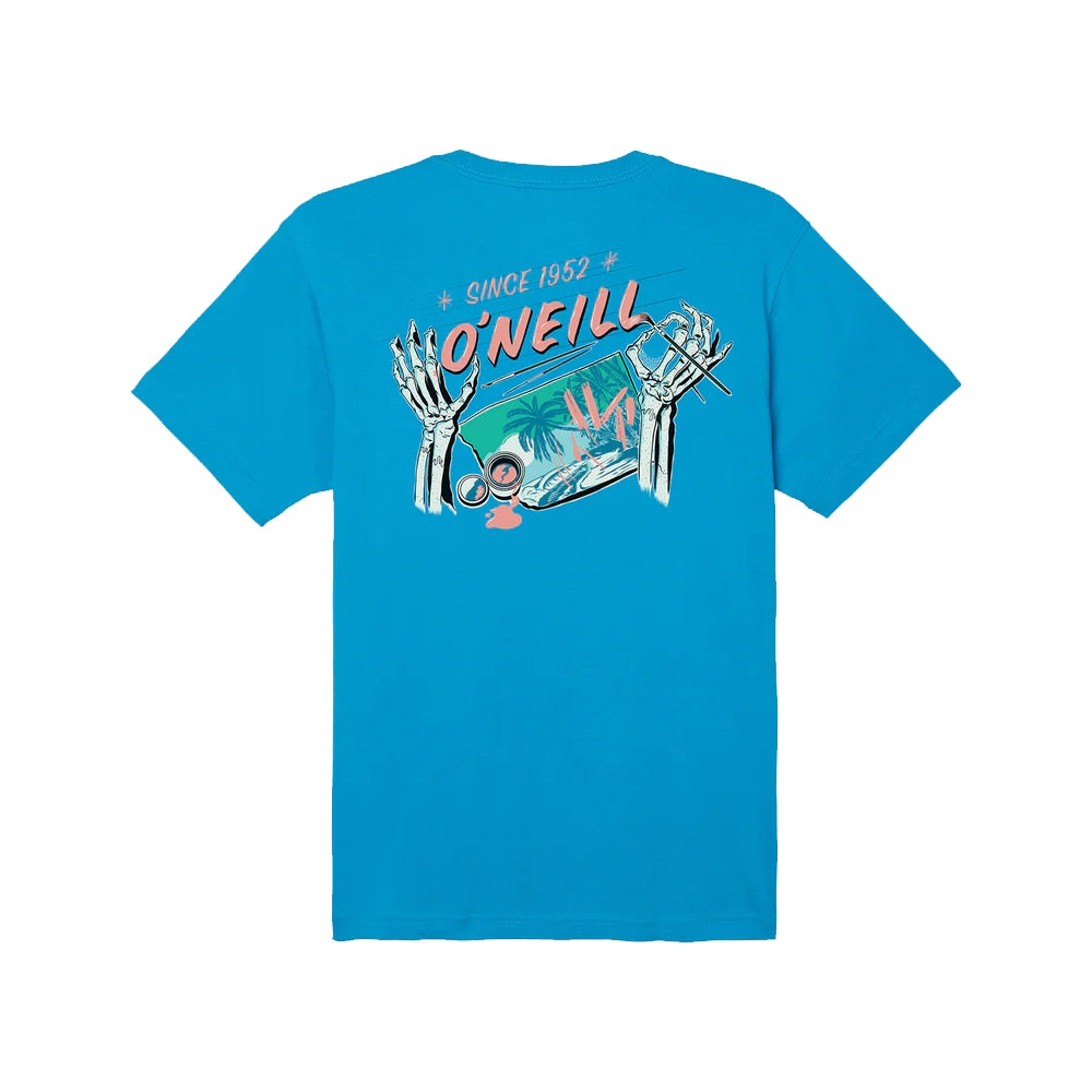 O'Neill Lined Up Artist Series Short Sleeve Tee Electric Blue Small