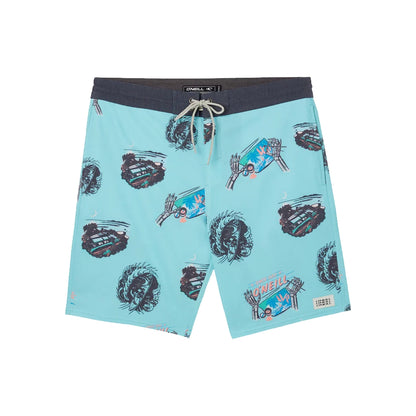 O'Neill Youth Rail To Rail Cruizer 16" Boardshort Turquoise 24