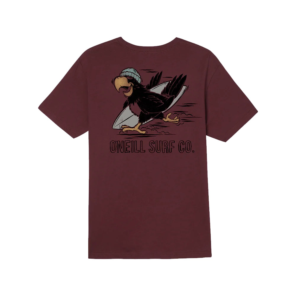 O'Neill Rudy Short Sleeve Tee Shirt Burgundy Medium