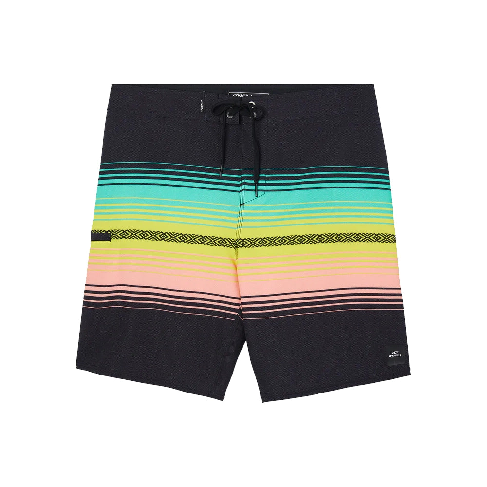 O'Neill Youth Hyperfreak Heat Stripe Line 16" Board Shorts Black 25