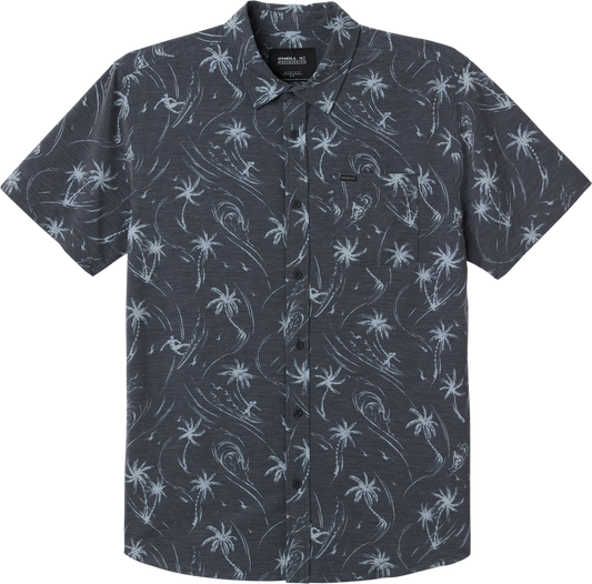 O'Neill Trvlr Traverse Short Sleeve Button Up Shirt Black Medium