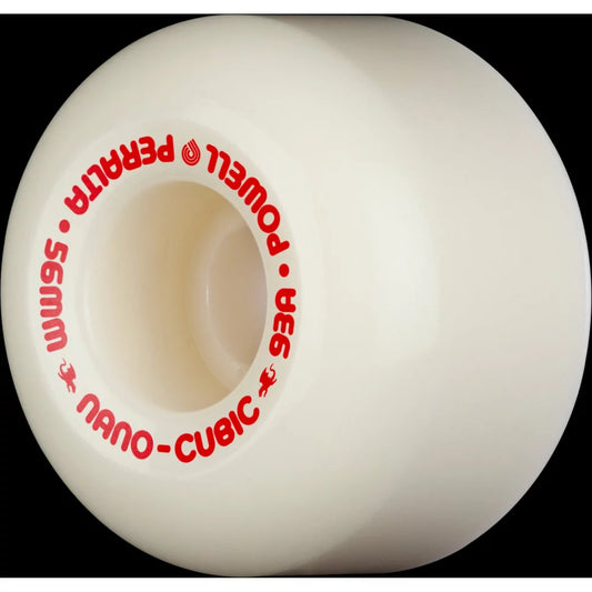 Powell Peralta Nano-Cubic 93A - Asymmetrical Shape - Wide Ride Patch - Offset Bearing - 56mm x 37mm 93A Skateboard Wheels 4pk – Image 1