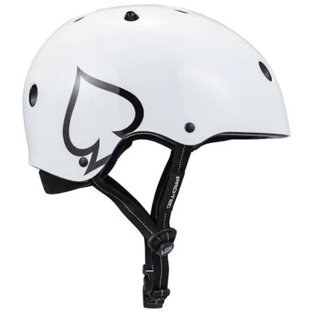 Pro-Tec Low Pro Gloss White S/M Skateboard Protective Gear – Image 1