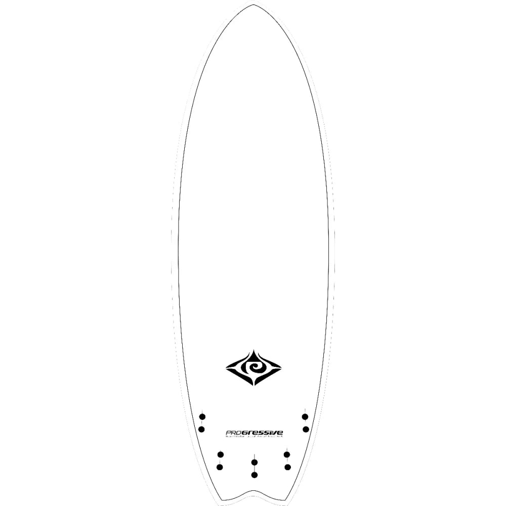 Progressive Fish Epoxy Glass Surfboard 6'4" – Image 1