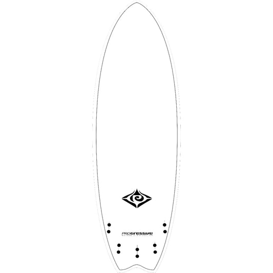Progressive Fish Epoxy Glass Surfboard 6'4" – Image 1