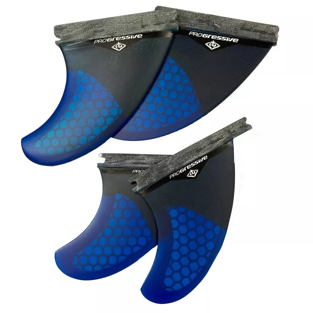 Progressive Future Honeycomb Quad Blue Surfboard Fins 4.25" – Image 1