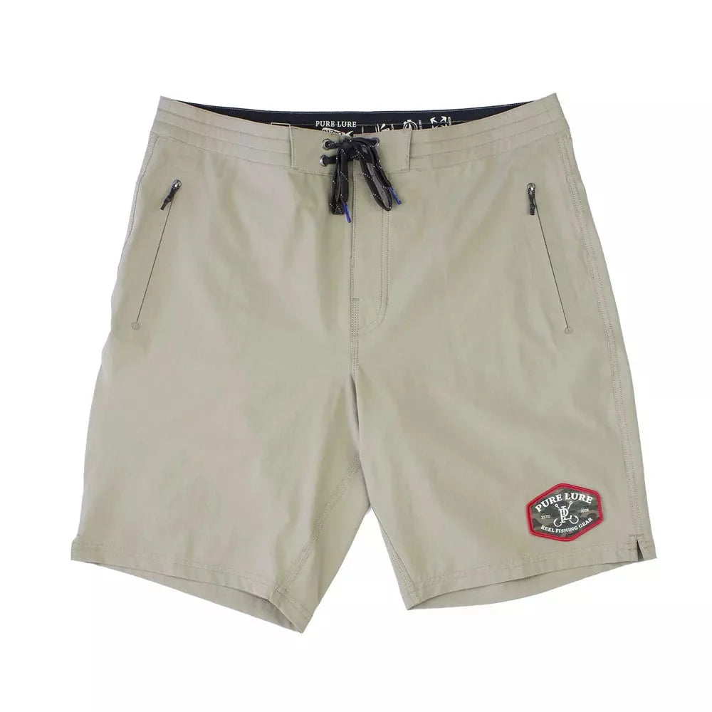 Pure Lure Fishing Pure Lure Burro Utility Boardshorts Khaki Mens Shorts – Image 1