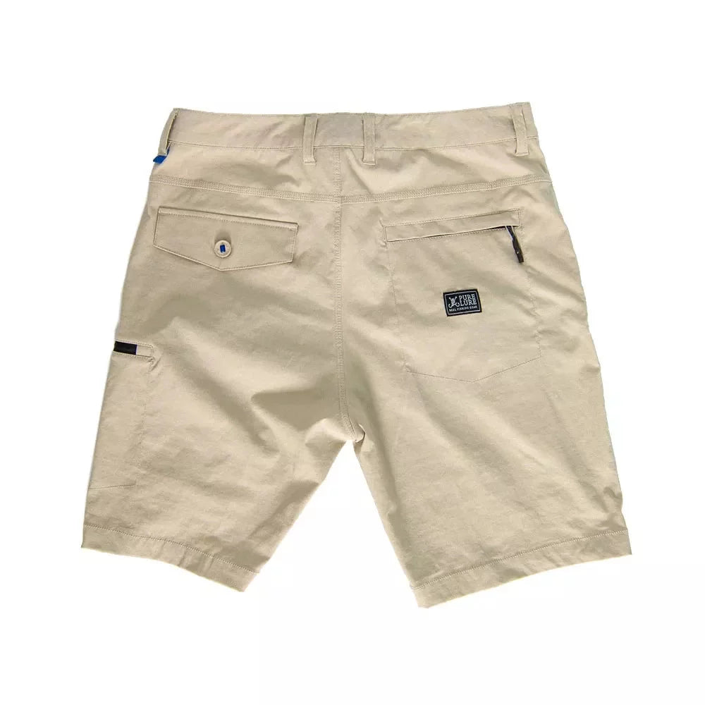 Pure Lure Fishing Pure Lure PM Canyon Hybrid Boardshorts Light Khaki Mens Shorts – Image 2