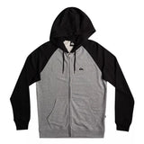 Quiksilver Essentials Zip Up Hoodie Light Grey Heather/Black Medium