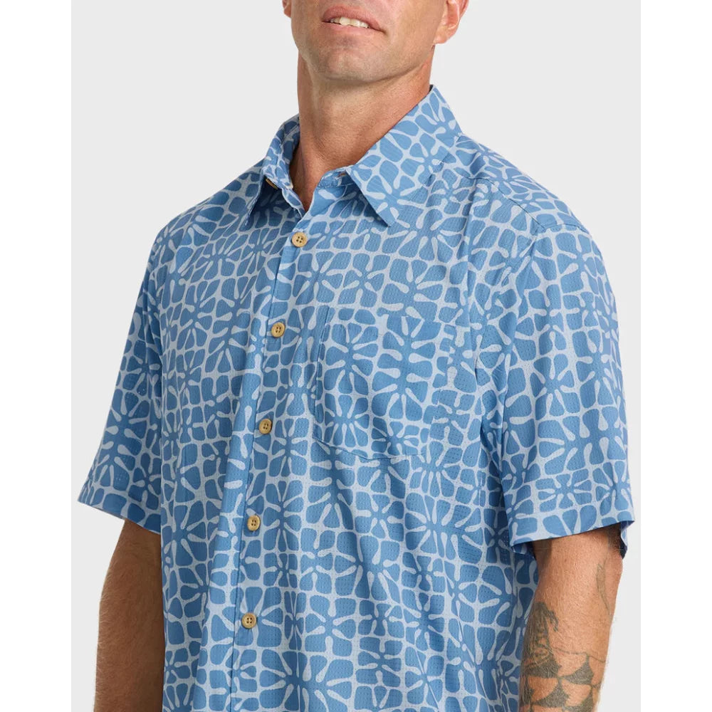 Quiksilver Waterman Coral Sea Performance Short Sleeve Shirt Mens Shirts – Image 3