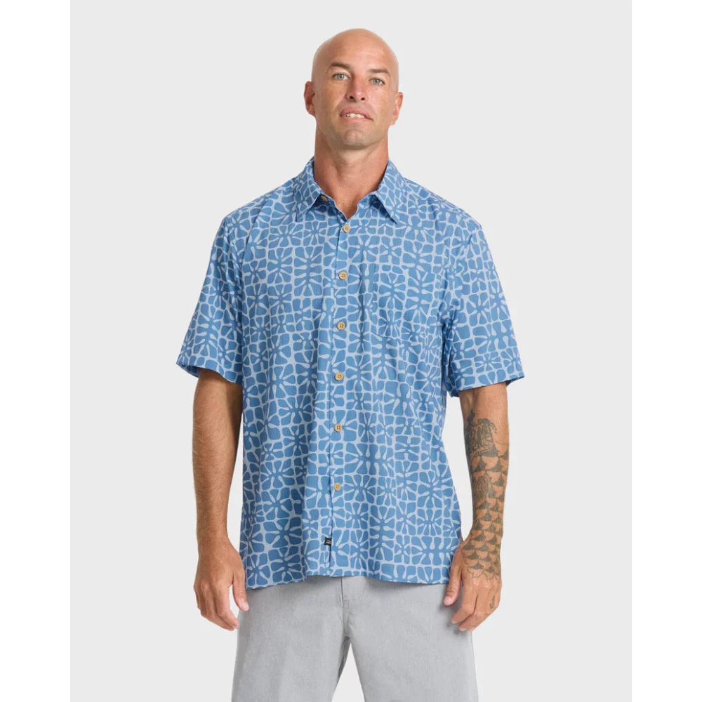 Quiksilver Waterman Coral Sea Performance Short Sleeve Shirt Mens Shirts – Image 5