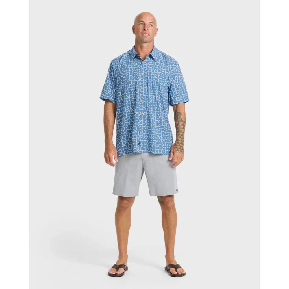 Quiksilver Waterman Coral Sea Performance Short Sleeve Shirt Mens Shirts – Image 6