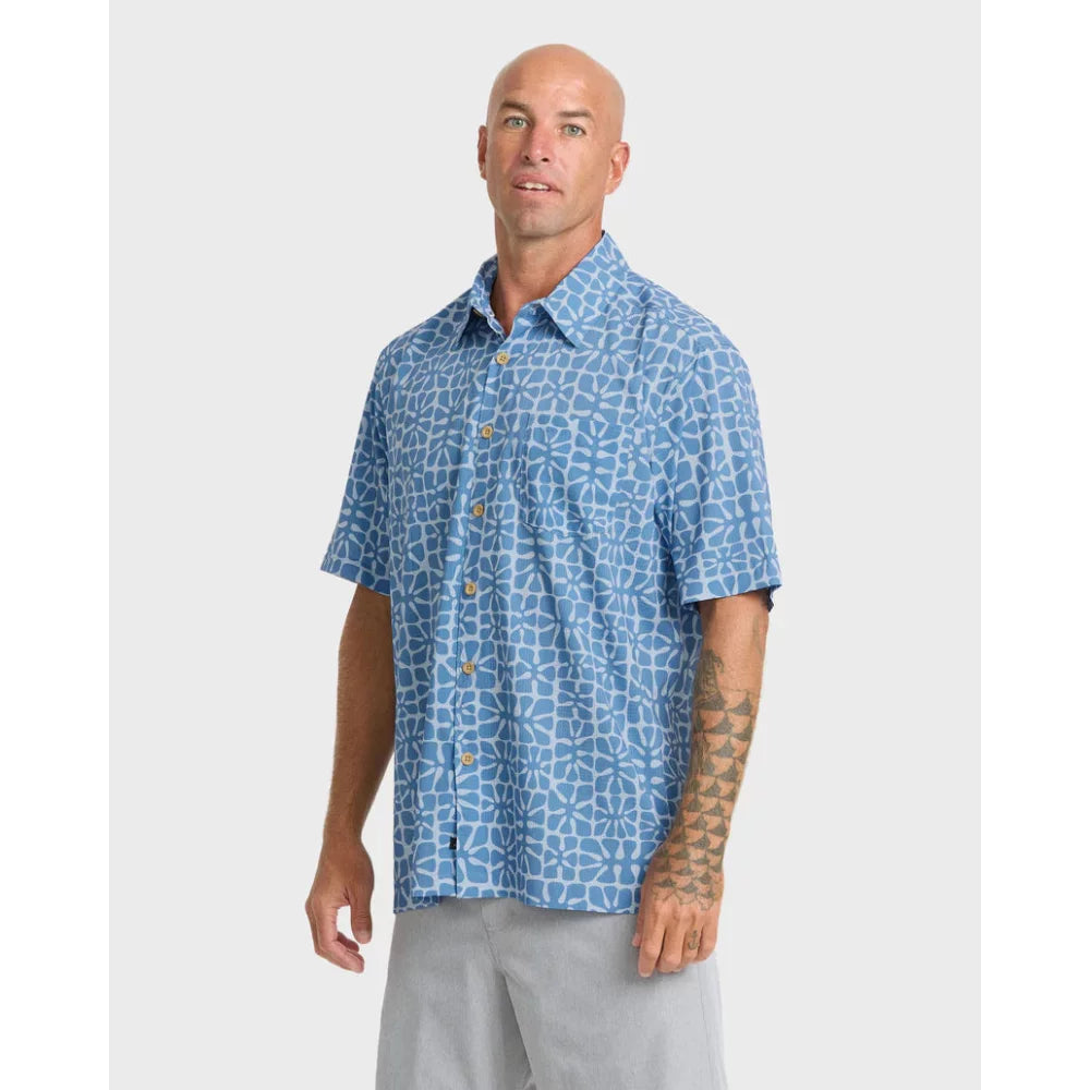 Quiksilver Waterman Coral Sea Performance Short Sleeve Shirt Mens Shirts – Image 7