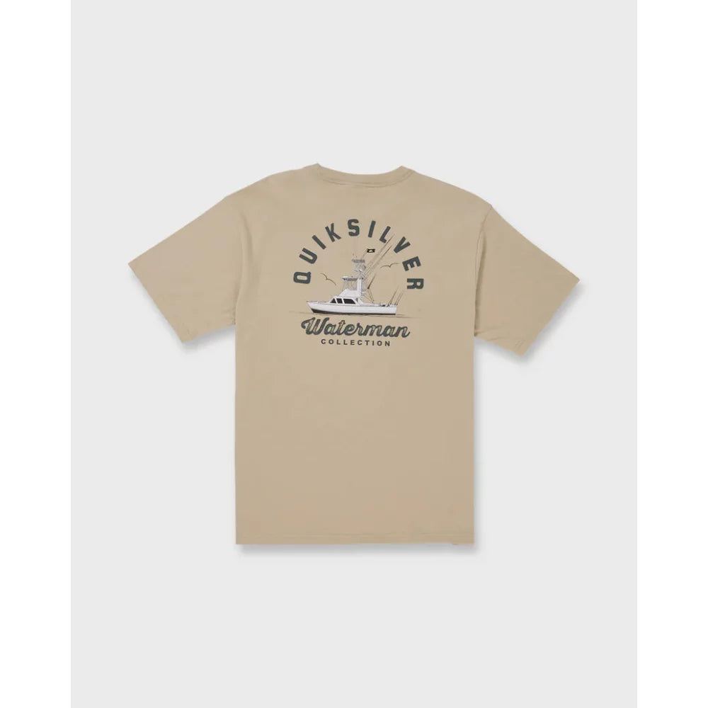 Quiksilver Waterman Early Morning Sueded Short Sleeve T-Shirt Mens Shirts – Image 1