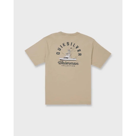 Quiksilver Waterman Early Morning Sueded Short Sleeve T-Shirt Mens Shirts – Image 1