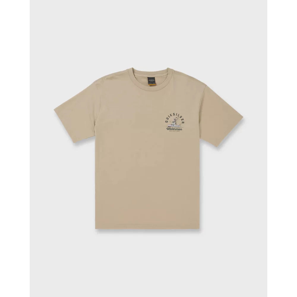 Quiksilver Waterman Early Morning Sueded Short Sleeve T-Shirt Mens Shirts – Image 2