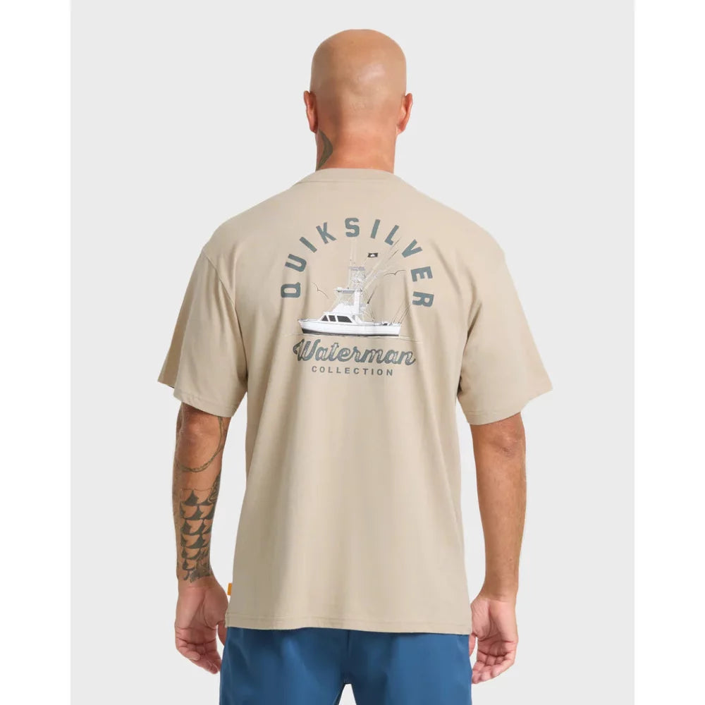 Quiksilver Waterman Early Morning Sueded Short Sleeve T-Shirt Mens Shirts – Image 6