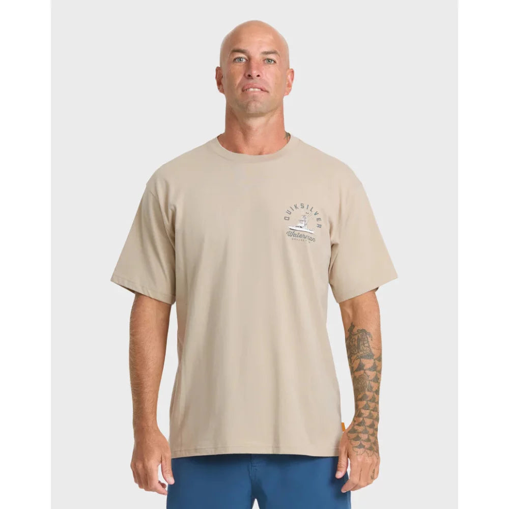 Quiksilver Waterman Early Morning Sueded Short Sleeve T-Shirt Mens Shirts – Image 7