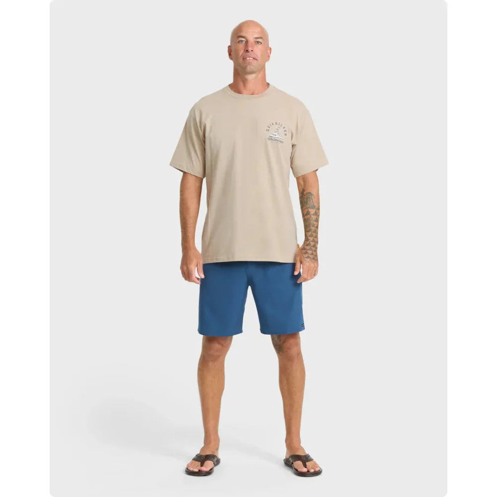 Quiksilver Waterman Early Morning Sueded Short Sleeve T-Shirt Mens Shirts – Image 8