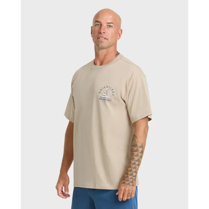 Quiksilver Waterman Early Morning Sueded Short Sleeve T-Shirt Mens Shirts – Image 9
