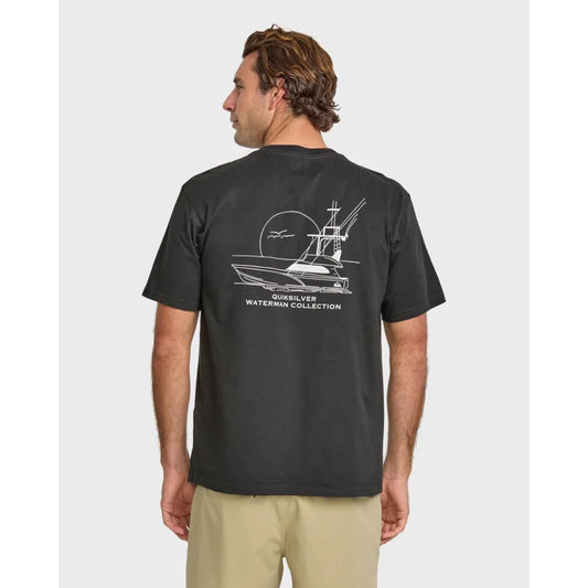 Quiksilver Waterman Fishing Trip Classic T-shirt Mens Shirts – Image 1