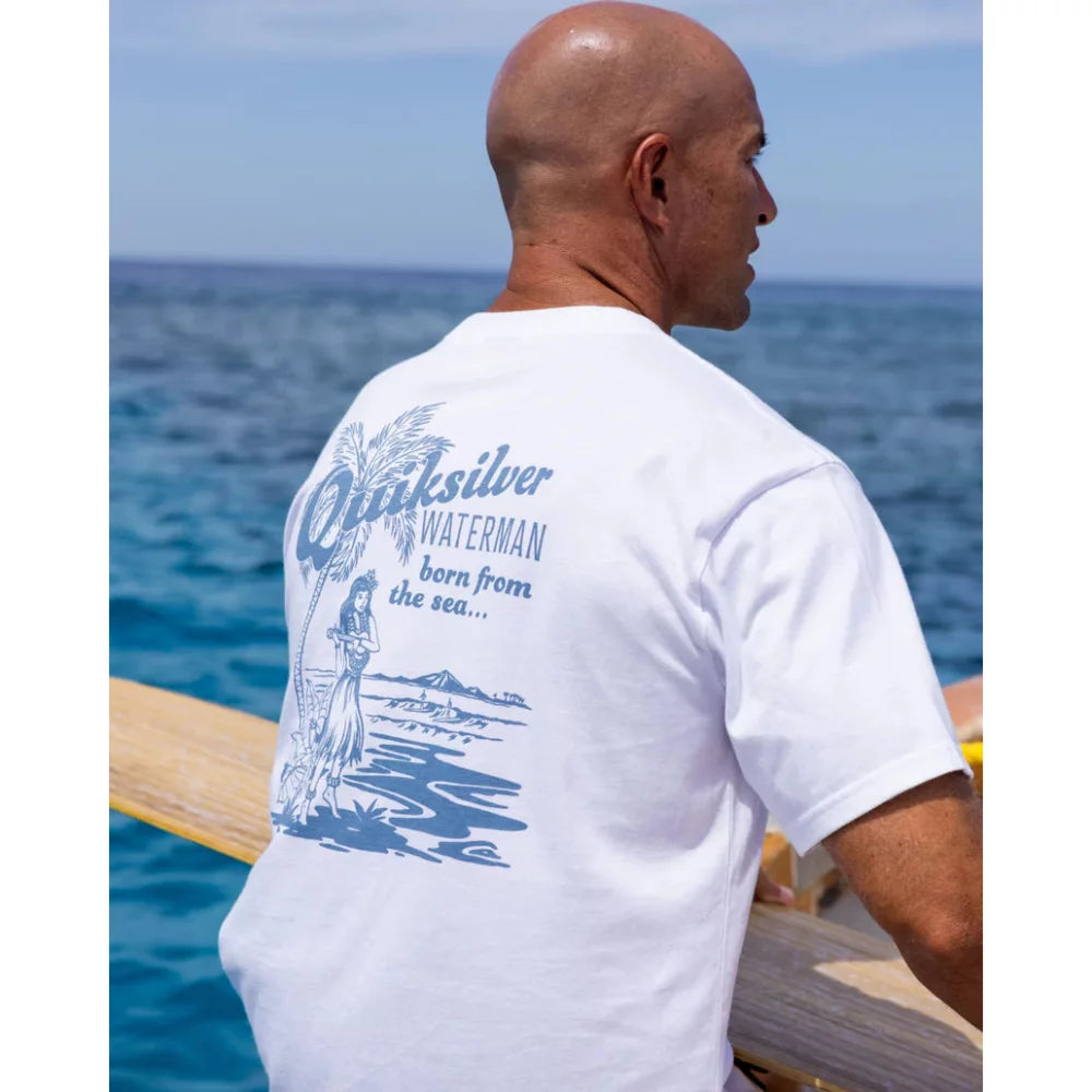 Quiksilver Waterman Lady Ukulele Short Sleeve T-Shirt Mens Shirts – Image 3