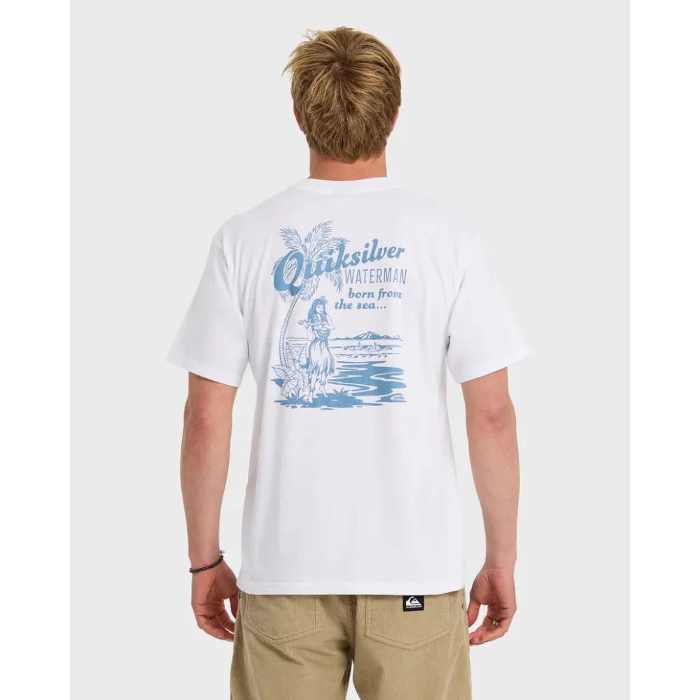 Quiksilver Waterman Lady Ukulele Short Sleeve T-Shirt Mens Shirts – Image 6